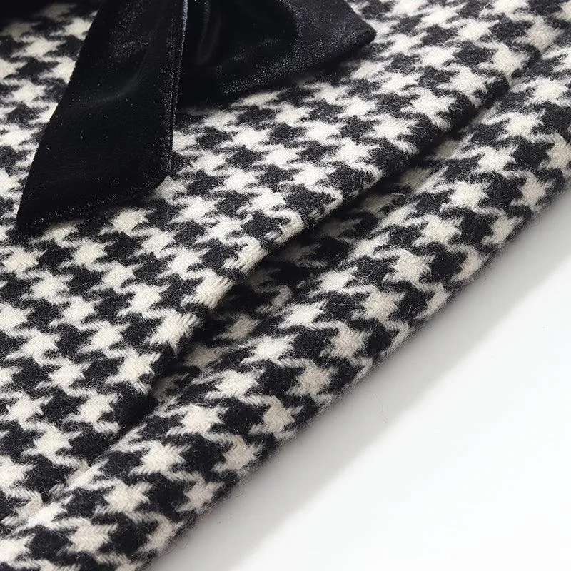 100% Woolen houndstooth Dress