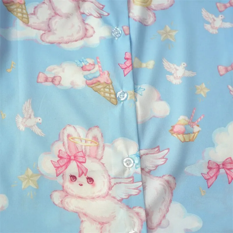 Angel Bunny Button-Up