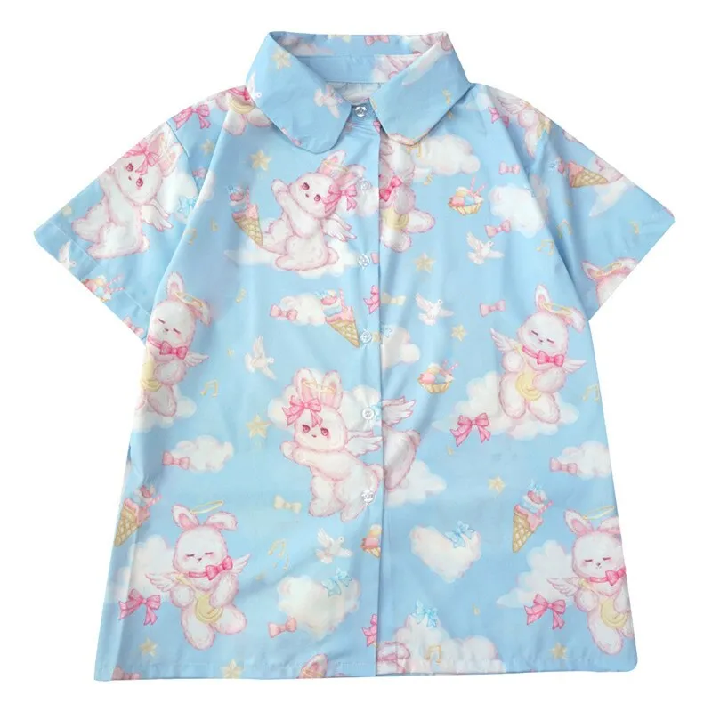 Angel Bunny Button-Up