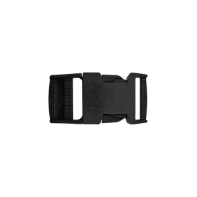 Black 1inch Single Adjuster Side Release Clasp Belt/Strap Plastic Buckle