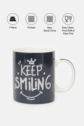 Black And Pink Keep Smiling Mug