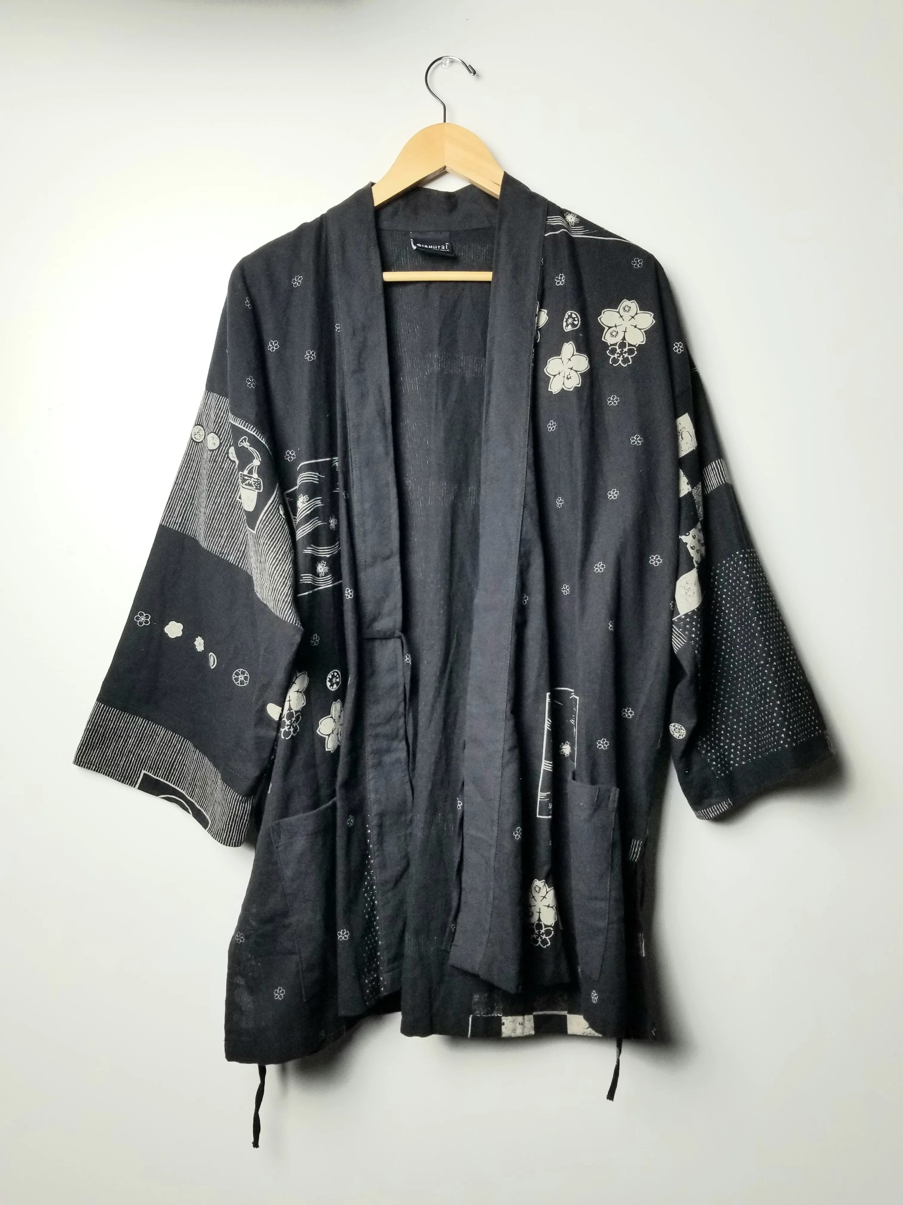 Black Bunny kamon Noragi Kimono