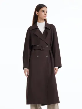 Brown Worsted Trench Coat