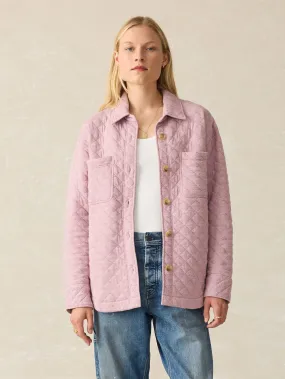 Epic Quilted Fleece Shirt Jacket - Orchid Heather