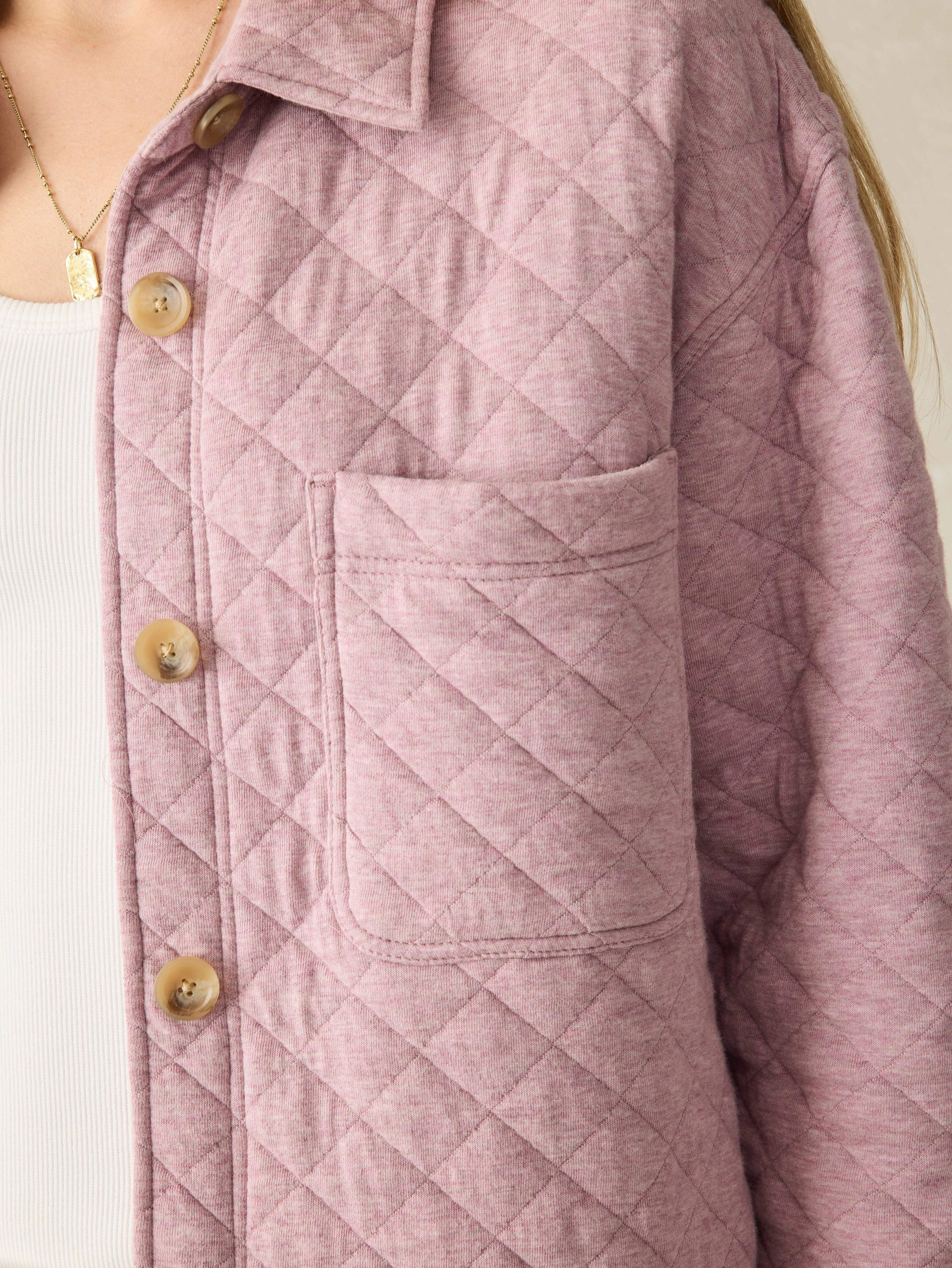 Epic Quilted Fleece Shirt Jacket - Orchid Heather