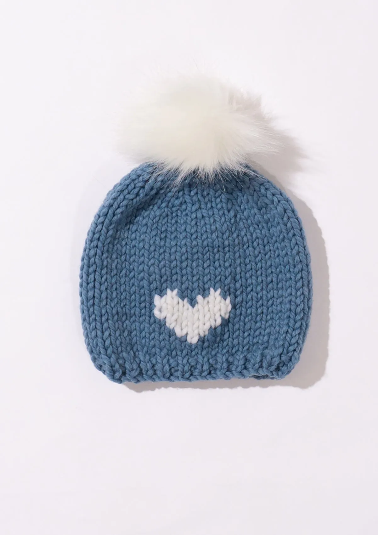 HEART Toque with removable POM