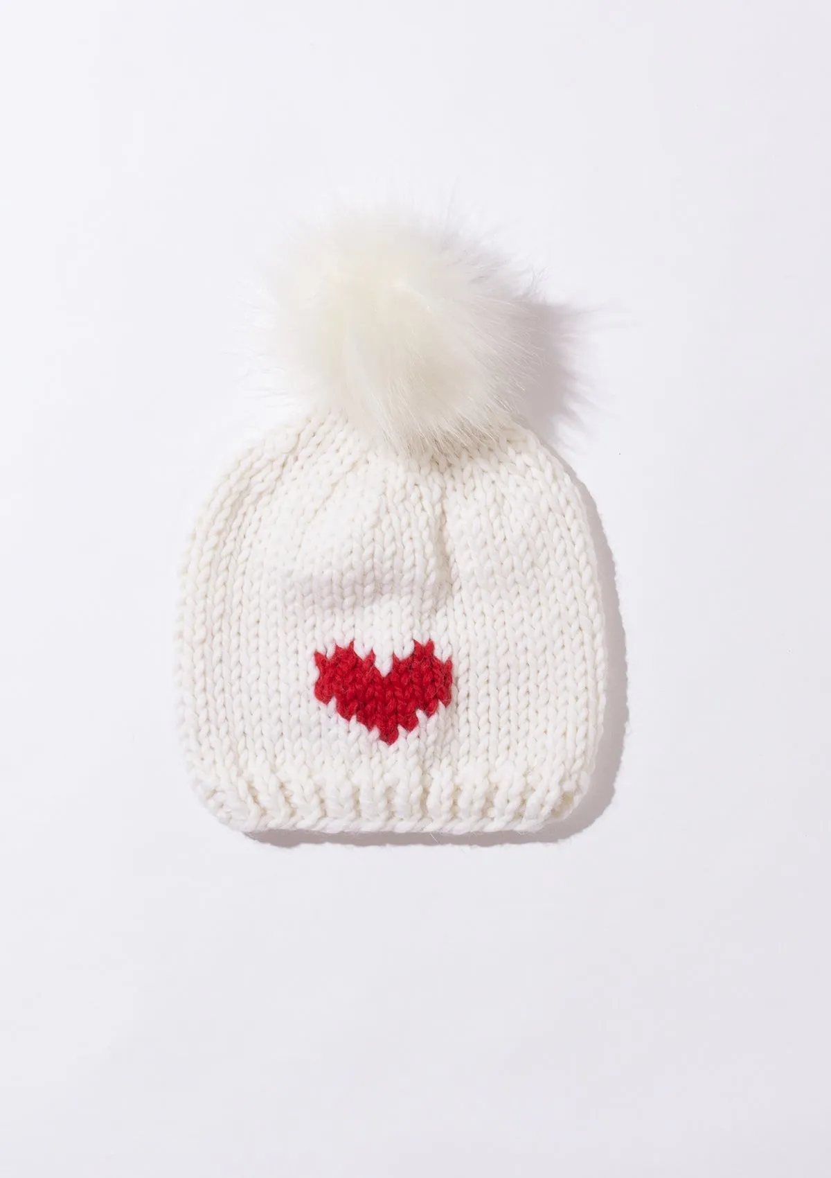 HEART Toque with removable POM