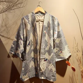 Light Indigo Bunny Waves Kimono