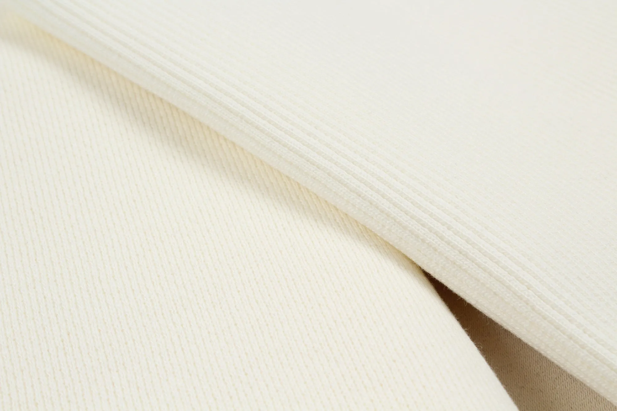 Organic Cotton Stretch Rib 2x2 -  Off-white