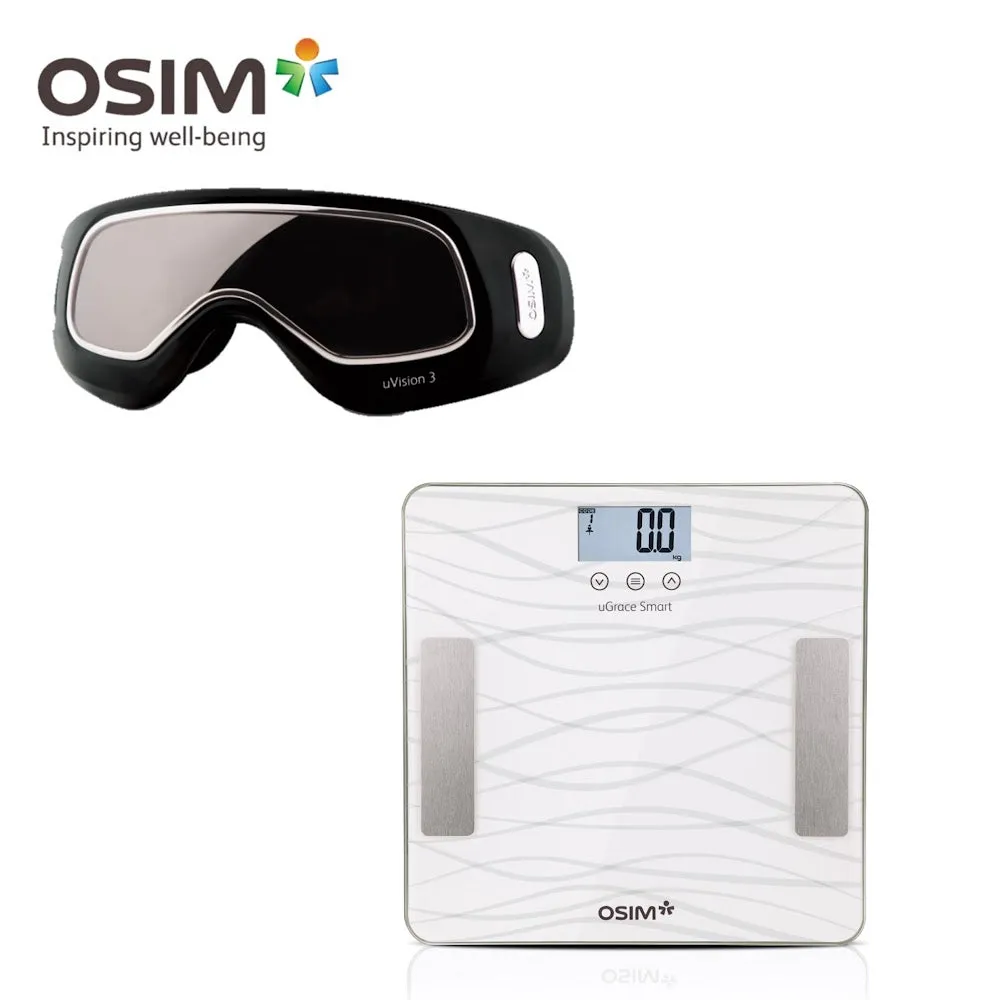 OSIM (Mix and Match Bundle) uGrace Smart Body Composition Monitor   uVision 3 Eye Massager