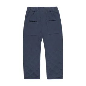 quilted winter pant || indigo