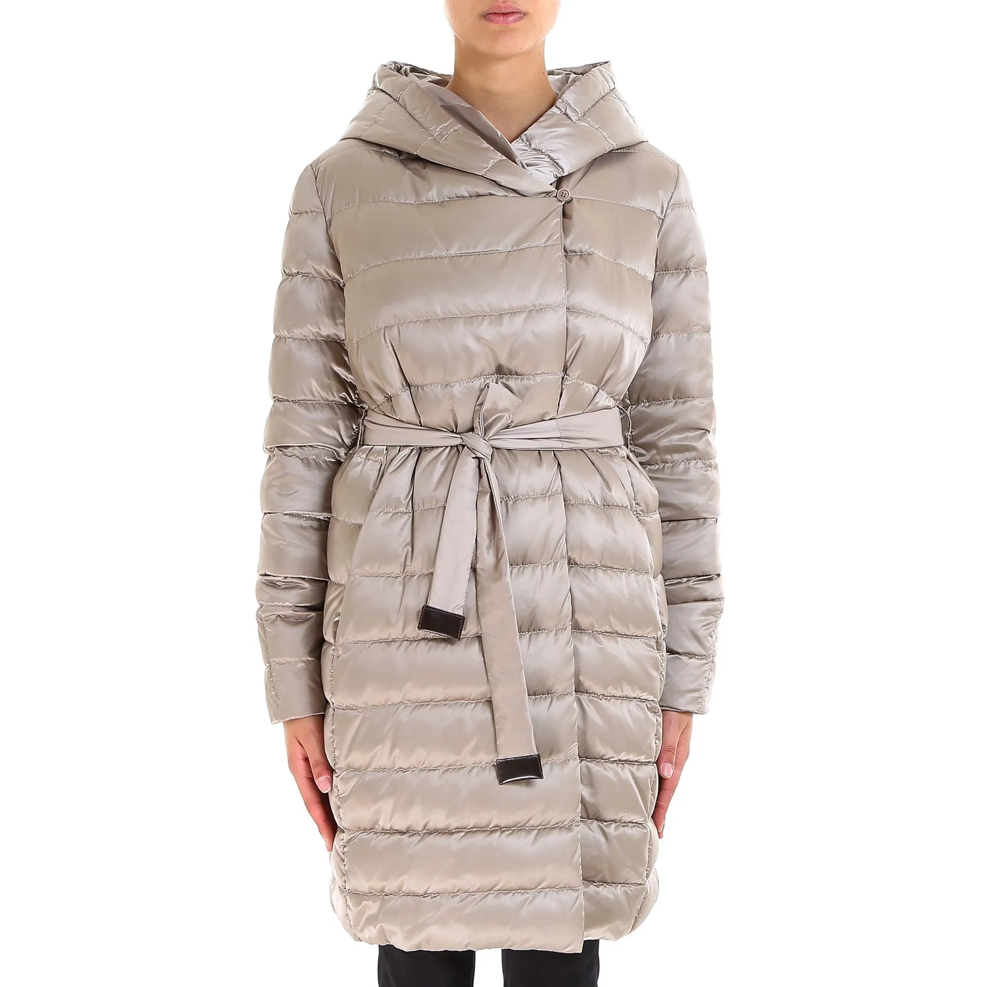 'S Max Mara Quilted Hooded Coat