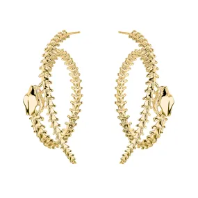 Serpent's Trace Hoop Earrings - Yellow Gold Vermeil