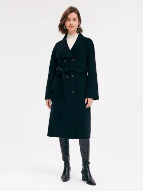 Tencel Woolen Lapel Women Coat