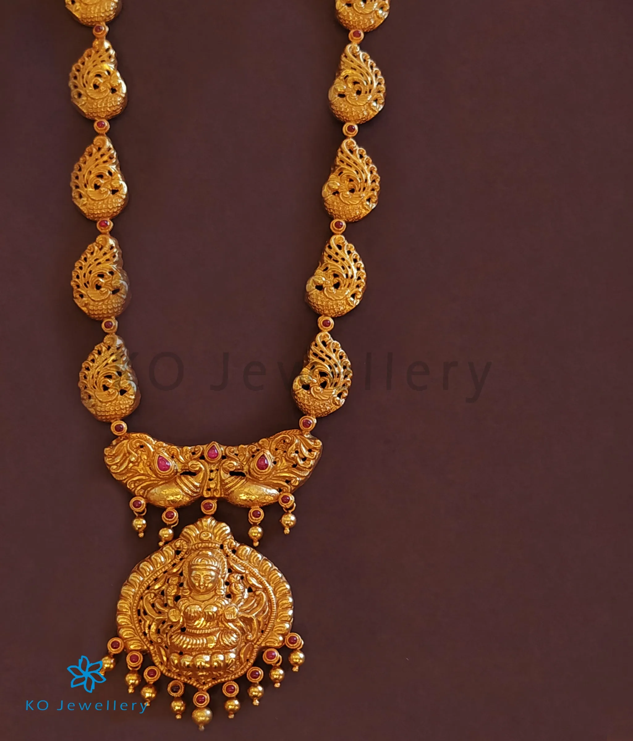 The Anisha Silver Lakshmi Nakkasi Necklace